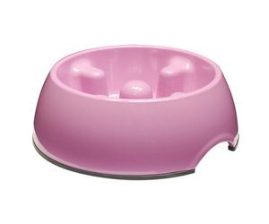 Dogit Go Slow Anti-Gulping Dog Bowl [Set of 2] Capacity: 4.7 oz, Color: Pink