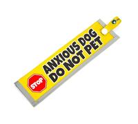 dogkit Anxious Dog Do Not Pet Sleeve for Reactive Nervous Dogs, Reflective, Waterproof, Double Sided Slip-on for the Dog Lead (Yellow, Stop Sign)