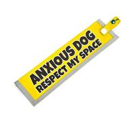 dogkit Anxious Dog Respect My Space Sleeve for Reactive Nervous Dogs, Reflective, Waterproof, Double Sided Slip-on for the Dog Lead (Yellow, Plain)