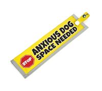 dogkit Anxious Dog Space Needed Sleeve for Reactive Nervous Dogs, Reflective, Waterproof, Double Sided Slip-on for the Dog Lead (Yellow - Stop Sign)