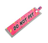 dogkit DO NOT PET Space Awareness Sleeve for Reactive Dogs, Reflective, Waterproof, Double Sided Slip-on for the Dog Lead (Neon Pink & Yellow)