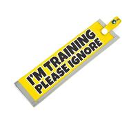 dogkit I'm Training Please Ignore Space Awareness Sleeve for Reactive Nervous Dogs, Reflective, Waterproof, Double Sided Slip-on for the Dog Lead (Yellow - Plain)