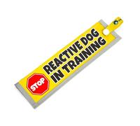 dogkit Reactive Dog In Training Sleeve for Reactive Nervous Dogs, Reflective, Waterproof, Double Sided Slip-on for the Dog Lead (Stop Sign, 1)