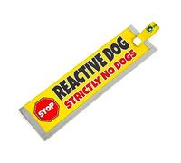 dogkit Reactive Dog Strictly No Dogs Space Awareness Sleeve for Reactive Nervous Dogs, Reflective, Waterproof, Double Sided Slip-on for the Dog Lead (Yellow, Stop Sign)
