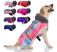 Doglay Dog Coat, Waterproof Dog Jacket Dog Winter Coat for Cold Weather with Thicken Furry Collar, Reflective Dog Winter Jacket Warm Fleece Lining, Dog Snow Coat for Small Medium Large Dogs