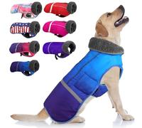 Doglay Dog Coat, Waterproof Dog Jacket Dog Winter Coat for Cold Weather with Thicken Furry Collar, Reflective Dog Winter Jacket Warm Fleece Lining, Dog Snow Coat for Small Medium Large Dogs