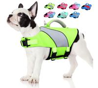 Doglay Dog Life Jacket, Adjustable and Reflective Life Jacket for Dogs and Boating, High Buoyancy Safety Vest with Rescue Handles and D-Ring for Small Dogs