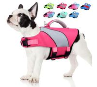 Doglay Dog Life Jacket Adjustable Reflective Life Jacket for Dogs Swimming Boating High Buoyancy Safety Vest with Rescue Handles and Ring