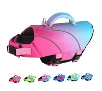 Doglay - Dog Life Jacket for Boating and Swimming, Reflective High Buoyancy Life Jackets with Rescue Handle and D-Ring, Adjustable Ripstop Float Vest for Dogs