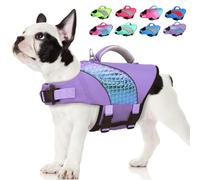 Doglay - Dog Life Jacket for Boating and Swimming, Reflective High Buoyancy Life Jackets with Rescue Handle and D-Ring, Adjustable Ripstop Float Vest for Dogs
