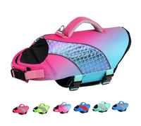 Doglay - Dog Life Jacket for Boating and Swimming, Reflective High Buoyancy Life Jackets with Rescue Handle and D-Ring, Adjustable Ripstop Float Vest for Dogs