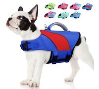 Doglay - Dog Life Jacket for Boating and Swimming, Reflective High Buoyancy Life Jackets with Rescue Handle and D-Ring, Adjustable Ripstop Float Vest for Dogs
