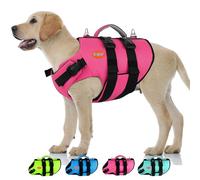 Doglay Dog Life Jacket- High Buoyancy & High Visibility Dog Life Vests for Boating and Swimming, Friendly Neoprene Adjustable Pet Floating Vest Safety Lifesaver with Rescue Handle for Medium Dogs