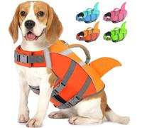 Doglay - Dog Life Jacket, Shark Life Vest for Swimming, High Visibility and High Flotation with Rescue Handle, Adjustable Life Saver for Small Medium Large Dogs