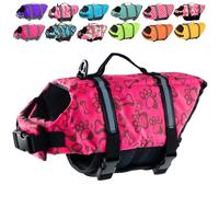 Doglay Dog Life Jacket with Reflective Stripes, Adjustable Dog Lifesaver Pet Life Preserver with High Buoyancy Swimsuit for Small Medium and Large Dogs