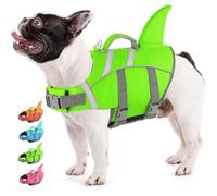 Doglay - Shark Dog Life Jacket - Reflective Life Jacket for Swimming and Boating with Rescue Handle, Adjustable High Buoyancy Floating Vest for Small Dogs
