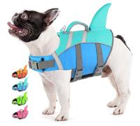 Doglay - Shark Dog Life Jacket - Reflective Life Jacket for Swimming and Boating with Rescue Handle, Adjustable High Buoyancy Floating Vest for Small Dogs