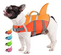 Doglay - Shark Dog Life Jacket, Superior Buoyancy Life Vest with Rescue Handle and Reflective Stripes and Shark Fin, Swimming Vest for Small Dogs