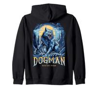 Dogman Michigan Cryptid Creature Werewolf Cryptozoology Zip Hoodie