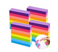 Dogmoon Sticky Notes, 1600 Sheets 8 Colors Self Sticky Notes Pad, Bright Post Stickies for Office Home School Meeting (76mmx16mm)