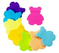 dogmoon Sticky Notes, 560Sheets 8 Colors Bear Shape Self Sticky Notes Pad, Bright Post Stickies, Super Sticky Notes Pad, Colour Sticky Notes for Office Home School Meeting(70mmx70mm)