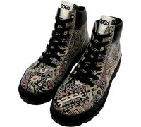 DOGO Ankle Boots for Women - Vegan Leather and Handmade Women Booties and Ankle Boots, Good Fortune - Black Design