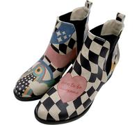 DOGO Chelsea Boots for Women - Vegan Leather and Handmade Heeled Ankle boots for Women, Born to be Awesome Design