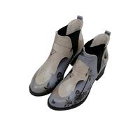 DOGO Chelsea Boots for Women - Vegan Leather and Handmade Heeled Ankle boots for Women, Deep-thought-with-the-Deep Design
