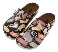 DOGO Clogs for Women - Vegan Leather and Handmade Women’s Mules & Clogs Sup Hooman Design, Size 10