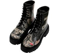 DOGO Combat Boots for Women - Vegan Leather and Handmade Platform Boots For Women,Agent Of Chaos Design