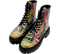 DOGO Combat Boots for Women - Vegan Leather and Handmade Platform Boots For Women, No More Drama Design