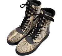 DOGO Future Boots for Women - Vegan Leather and Handmade Platform Boots for Women, Deathly Hallows Harry Potter Design