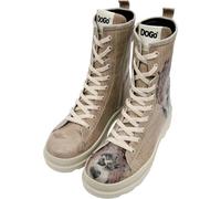DOGO Gisele Boots for Women - Handmade and Vegan Leather Mid Calf Boots for Women, Heart Cat Design