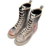 DOGO Gisele Boots for Women - Handmade and Vegan Leather Mid Calf Boots for Women, London is Calling Design