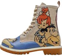 DOGO Long Boots for Women - Vegan Leather and Unique Design Womens Winter Boots, Comfortable and Stylish Womens Boots, Family Rocks Flintstones, Size 5.4