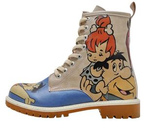 DOGO Long Boots for Women - Vegan Leather and Unique Design Womens Winter Boots, Comfortable and Stylish Womens Boots, Family Rocks Flintstones, Size 5.4