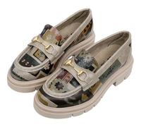 DOGO Penny Loafers for Women - Handmade and Vegan Platform Loafers for Women, Anatolian Patterns Design