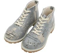 DOGO ShortCut Boots for Women - Vegan Leather and Handmade Ankle Boots for Women, Birds Have Wings Design