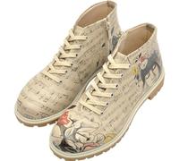 DOGO ShortCut Boots for Women - Vegan Leather and Handmade Ankle Boots for Women, Music On World Off Design