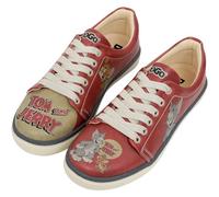 DOGO Vegan Leather Sneakers for Women - Handmade and Unique Design Fashion Sneakers for Women,Tom & Jerry WB Design