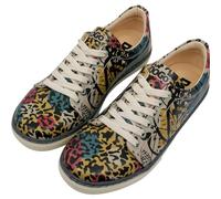 DOGO Vegan Leather Sneakers for Women - Handmade and Unique Fashion Sneakers for Women, Eternal Swirl Design, Size 9
