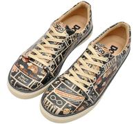 DOGO Vegan Leather Sneakers for Women - Handmade and Unique Fashion Sneakers for Women, Expecto Patronum Harry Potter Design, Size 10