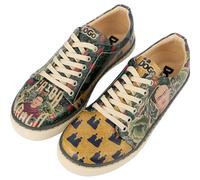 DOGO Vegan Leather Sneakers for Women - Handmade and Unique Fashion Sneakers for Women, Fridas World Design, Size 9