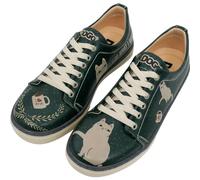 DOGO Vegan Leather Sneakers for Women - Handmade and Unique Fashion Sneakers for Women, I Do What I Want Design, Size 7