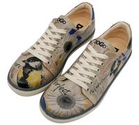 DOGO Vegan Leather Sneakers for Women - Handmade and Unique Fashion Sneakers for Women, Picture Perfect Design, Size 6