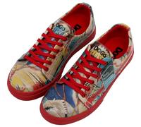 DOGO Vegan Leather Sneakers for Women - Handmade and Unique Fashion Sneakers for Women, Vasily Kandinsky Cannons Design, Size 7