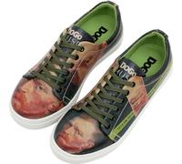 DOGO Vegan Leather Sneakers for Women - Handmade and Unique Fashion Sneakers for Women, Vincent Van Gogh Self Portrait Design, Size 7