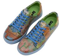 DOGO Vegan Leather Sneakers for Women - Handmade and Unique Fashion Sneakers for Women, Vincent Van Gogh The Bedroom Design, Size 5