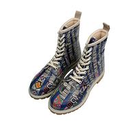 DOGO Vegan Women's Ankle Boots - Owl Gang, blue, 5 UK