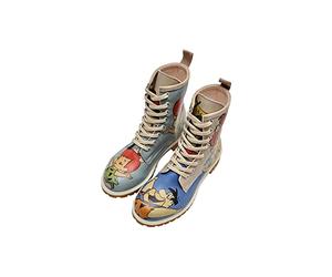 DOGO WB Vegan Women's Ankle Boots - Family Rocks, beige, 5 UK